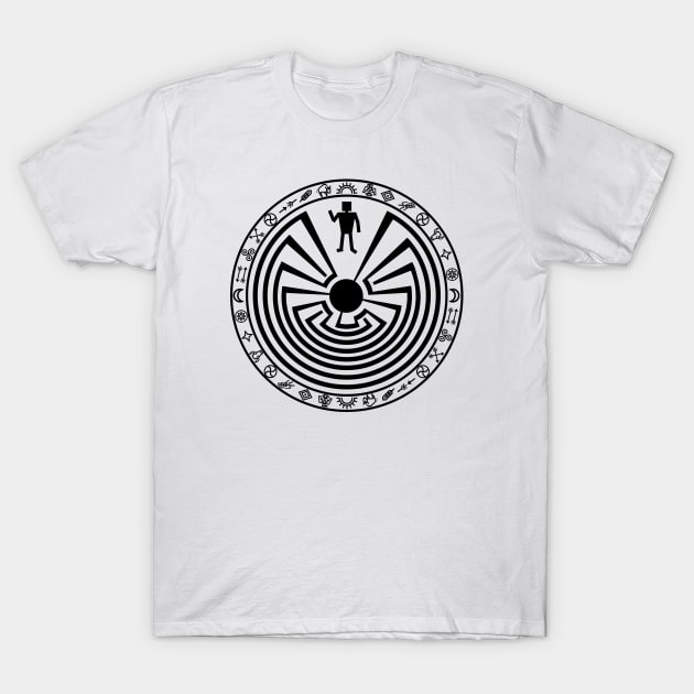 Man in the Maze [black] T-Shirt by PeregrinusCreative